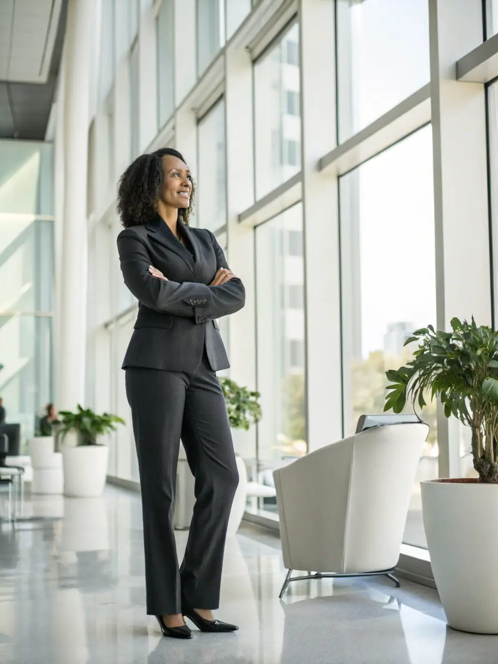 A professional Indian woman in a business suit confidently presenting a strategy on a whiteboard to her team in a modern office setting, symbolizing career growth coaching.